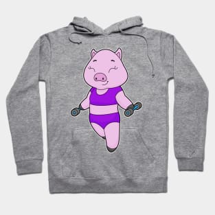 Pig Fitness Dumbbell Hoodie